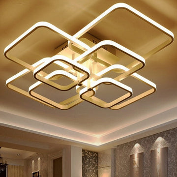 Square Circel Rings Chandelier Lamp